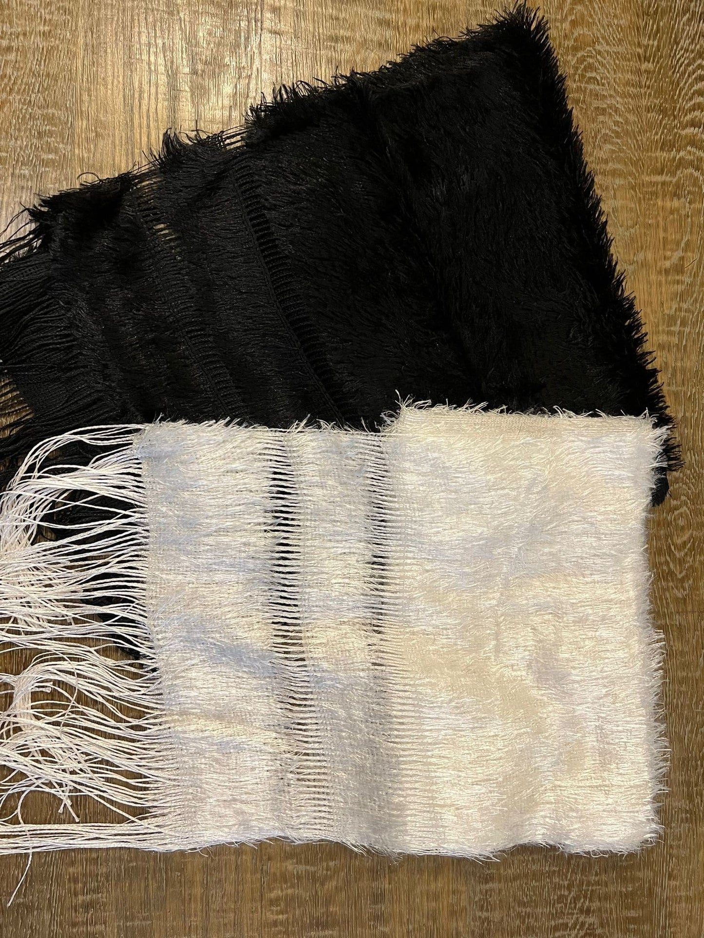 Black or Ivory Soft Scarf, High Quality Accessory