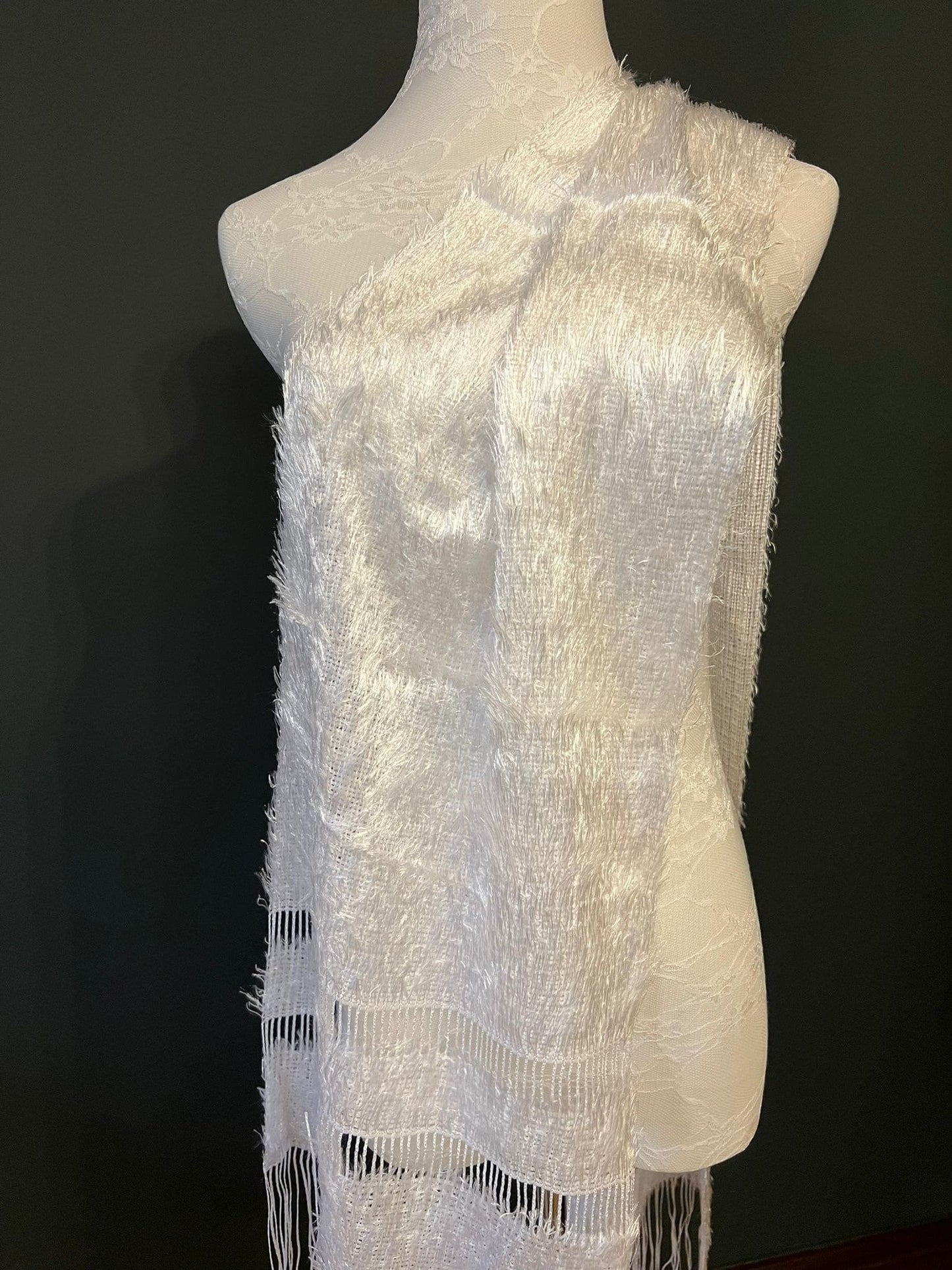 Black or Ivory Soft Scarf, High Quality Accessory