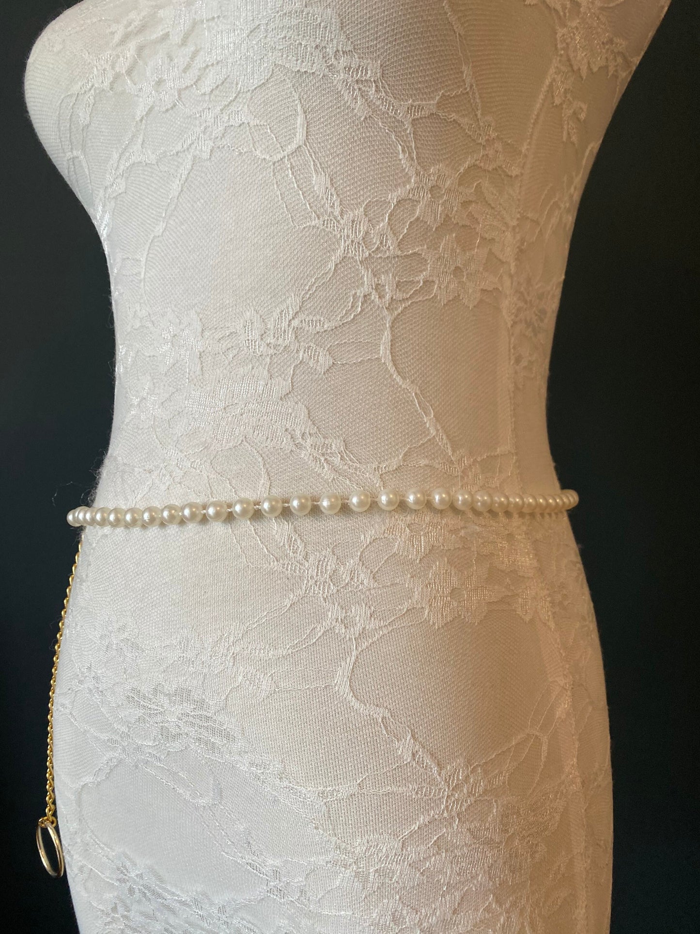 X-long Pearl Bead Belt, Elegant Pearl Belt, Swimwear, Dress, Accessory, Fashion belt, FAN Fashion