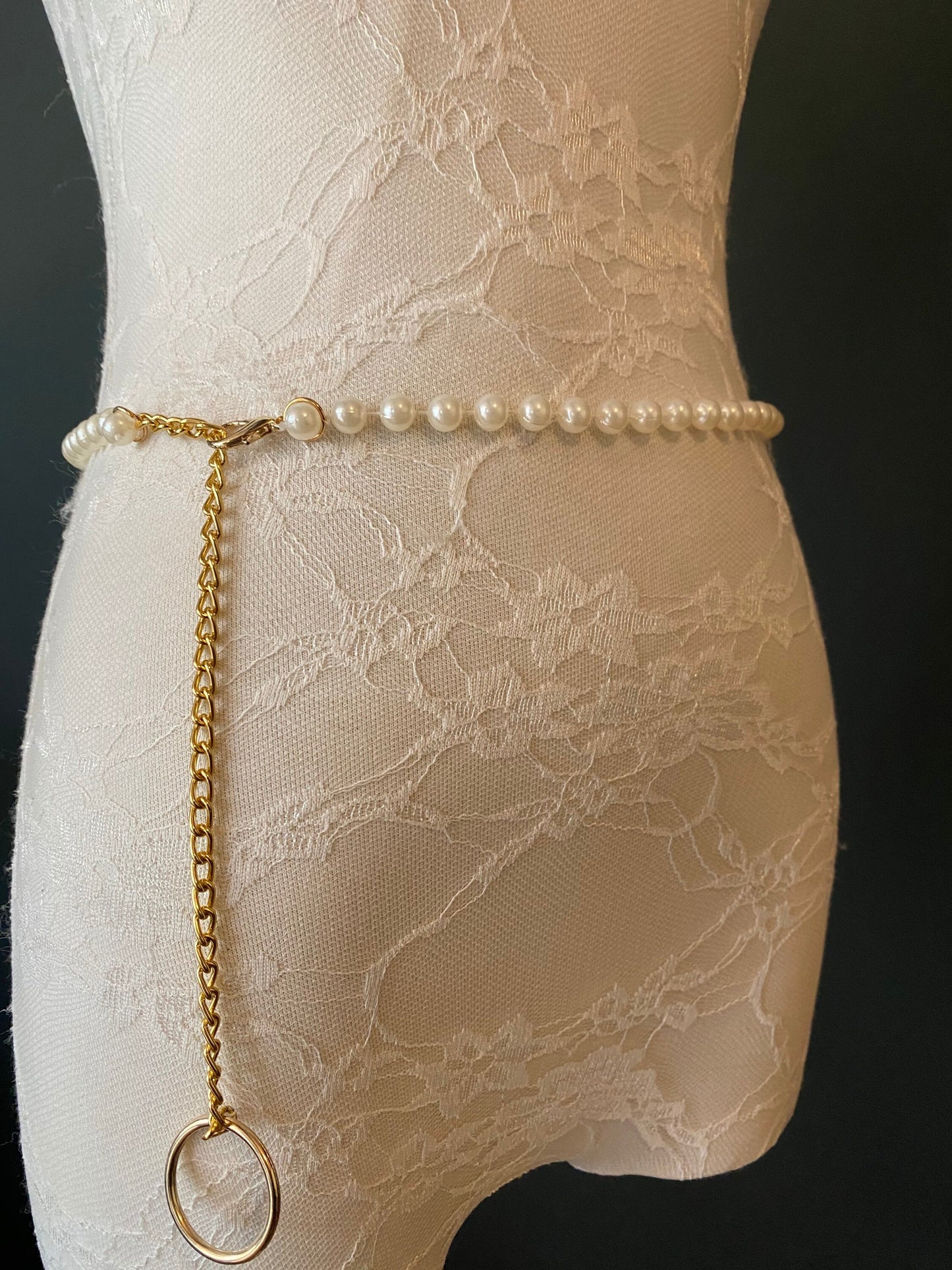 X-long Pearl Bead Belt, Elegant Pearl Belt, Swimwear, Dress, Accessory, Fashion belt, FAN Fashion