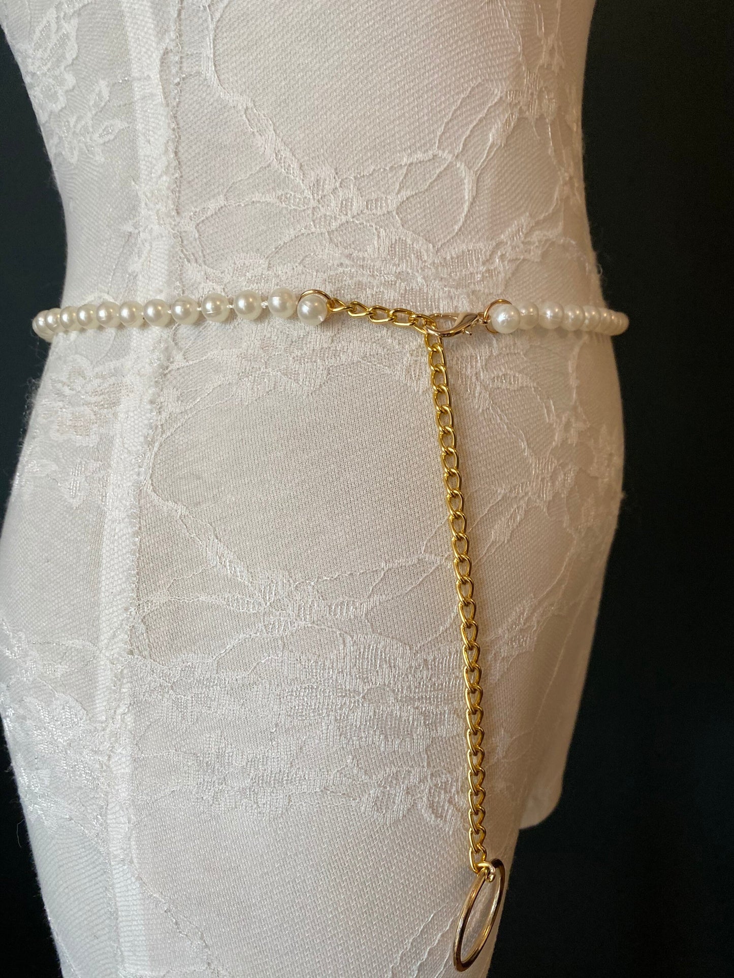 X-long Pearl Bead Belt, Elegant Pearl Belt, Swimwear, Dress, Accessory, Fashion belt, FAN Fashion