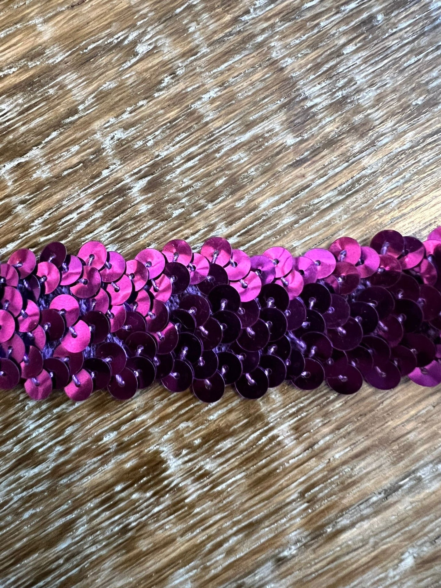 30mm Wide, Sequins Elastic, Stretch Sequins, 3 Row Sequins, Cerise, Lime Green, Jade Green, Purple, Christmas Green, Xmas Green