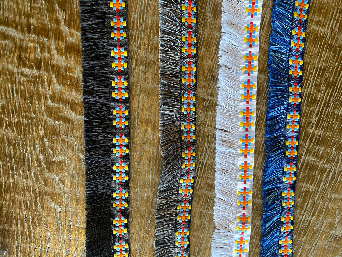 Knitted Fringe Tape, Colorful Trim, 1" Wide, UK Made