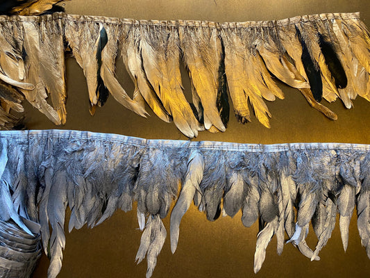 Feather Trimming, Gold, Silver Feathers, Costumes, Dresses, Crafts, Home Decor, Apparel