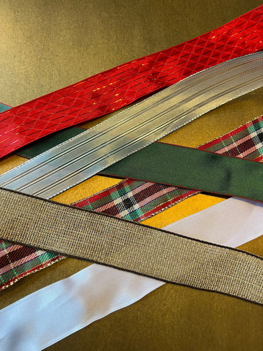 Ribbon, Luxury Ribbon, Christmas, Extra Wide wired ribbon, wire edged craft decoration, Gift packaging ribbons 1.5” Wide, 38mm