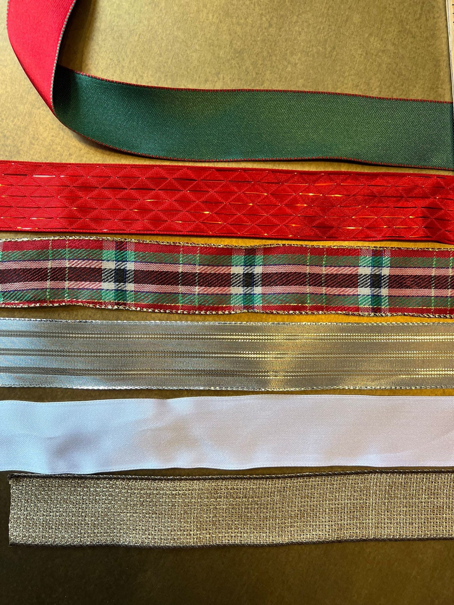 Wired Christmas Ribbon, Extra Wide Holiday Decor (38mm)