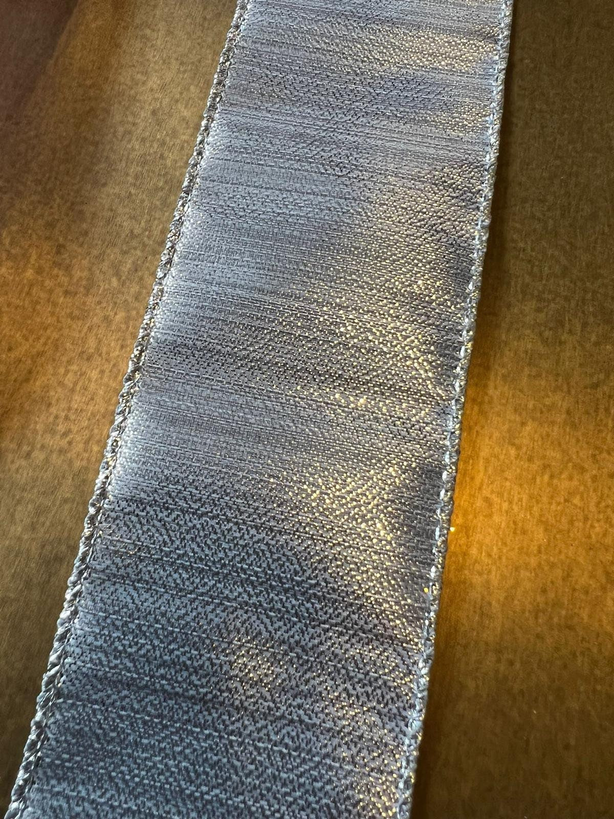 Christmas Wire Edged Ribbon, Holiday Decor, 2.5" Wide