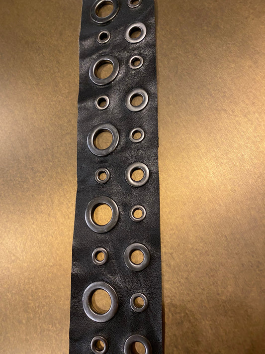 Eyelet Tape, Black, Gunmetal Eyelets, 2” Wide Tape, Trimming,