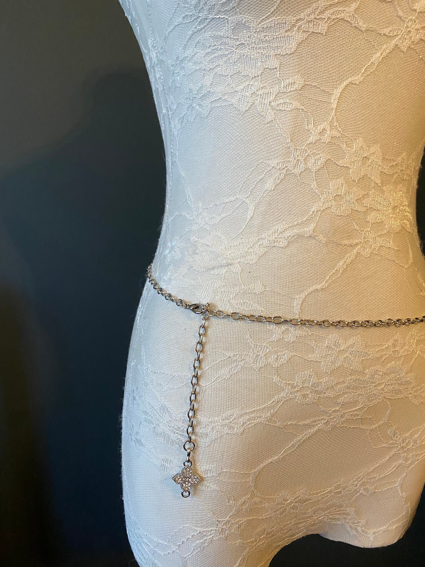 Silver Metal Chain Link Belt: Fashion Necklace, Plus Size 18-60inch