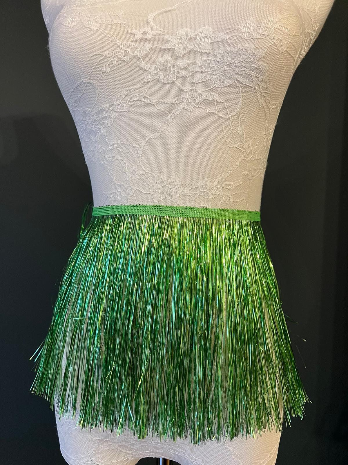 8” Wide Fringe, 17 Colours, Tinsel Fringe, Tassel Fringe, Dance Costume Trimming, Clothing, Crafting, High Quality, Apple Green