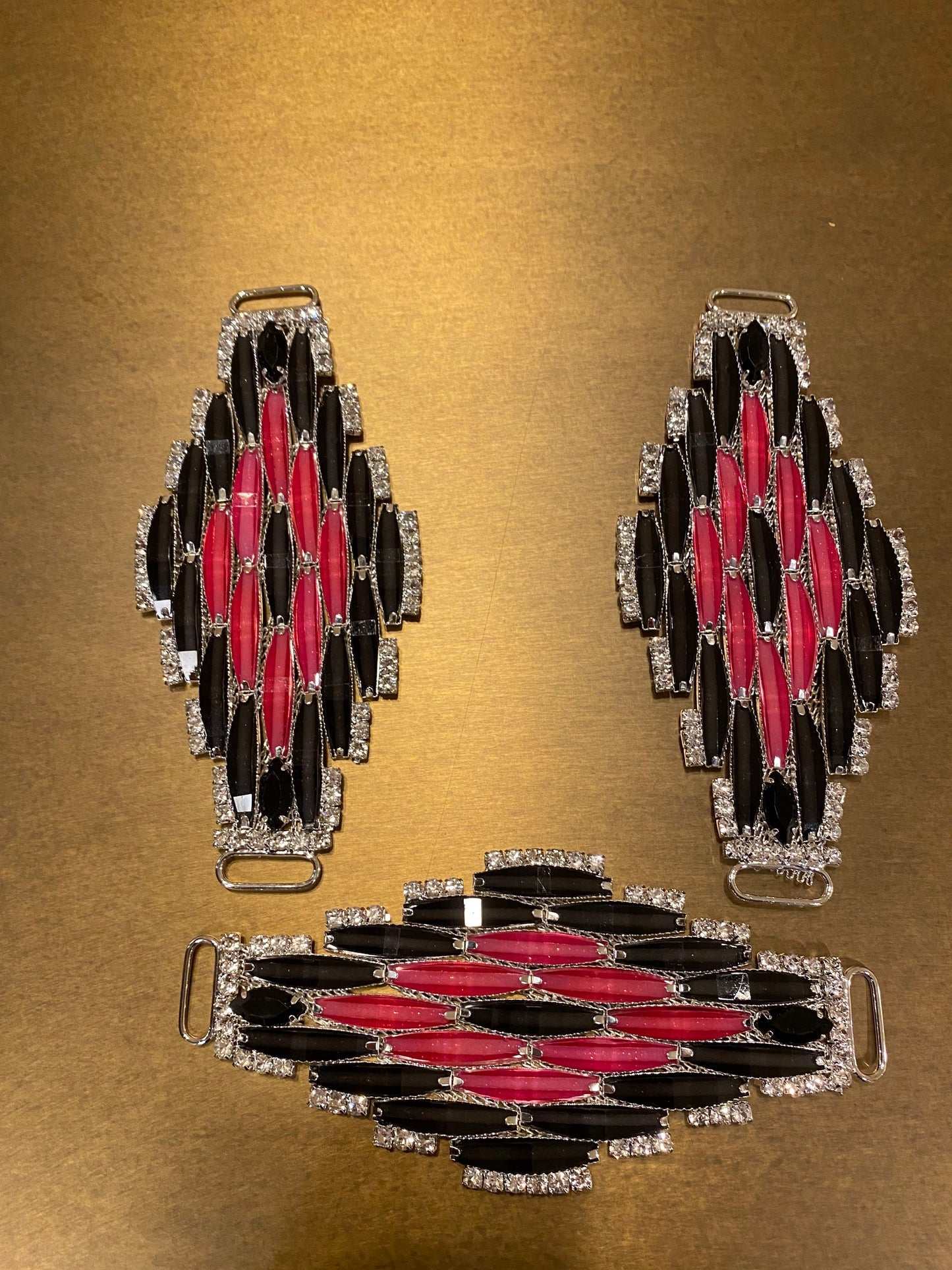Rhinestone Buckle, Diamanté Buckle, Silver, Black, Pink, Quality Glass Stone, FAN Collection