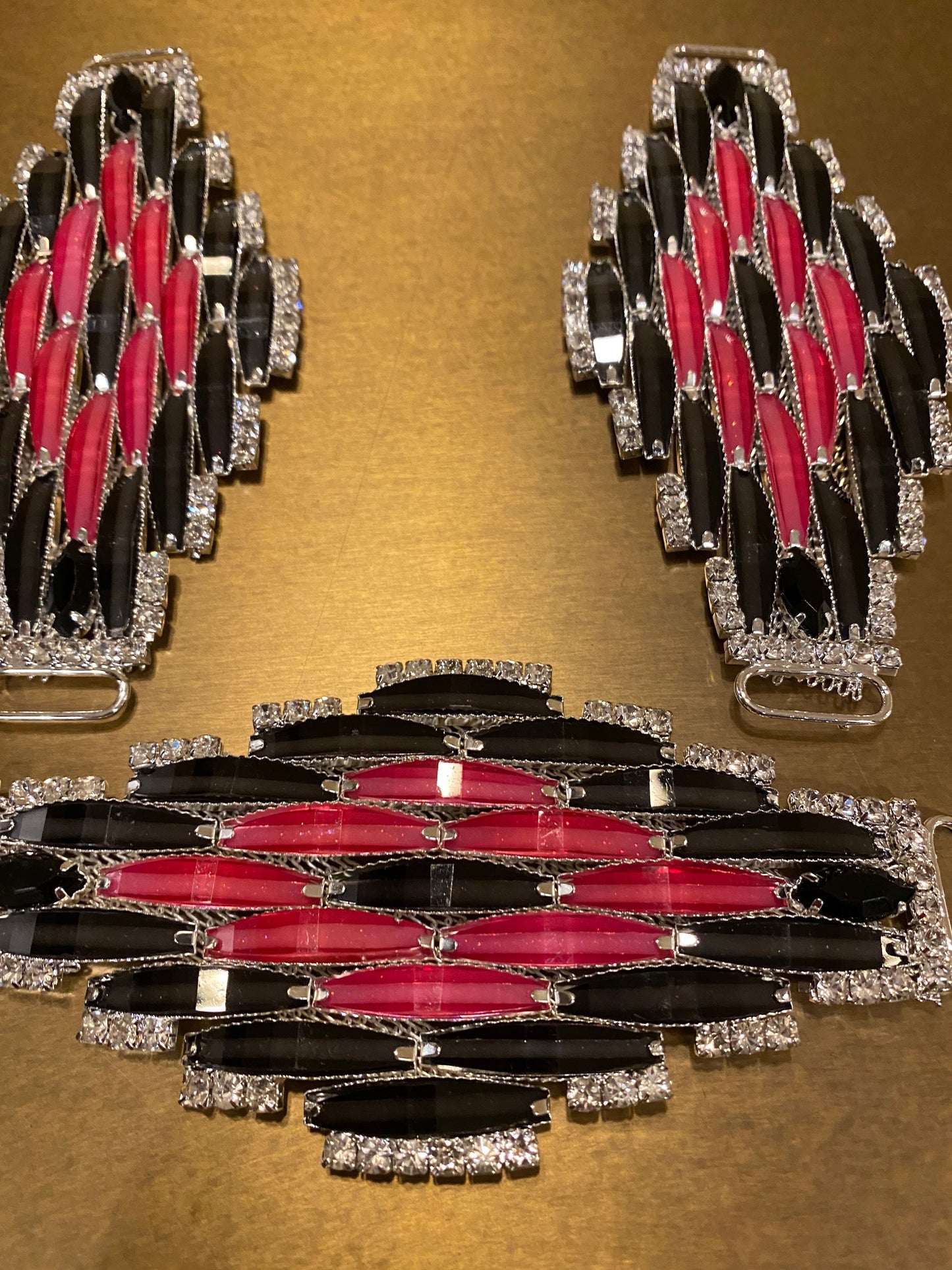 Rhinestone Buckle, Diamanté Buckle, Silver, Black, Pink, Quality Glass Stone, FAN Collection