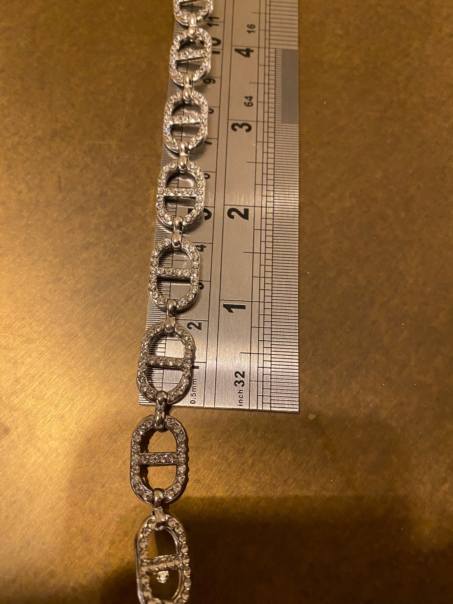 Rhinestone Chain Trimming, Silver Diamanté Chain, Bridal, Clothing, Crafts, Handbag, Bags