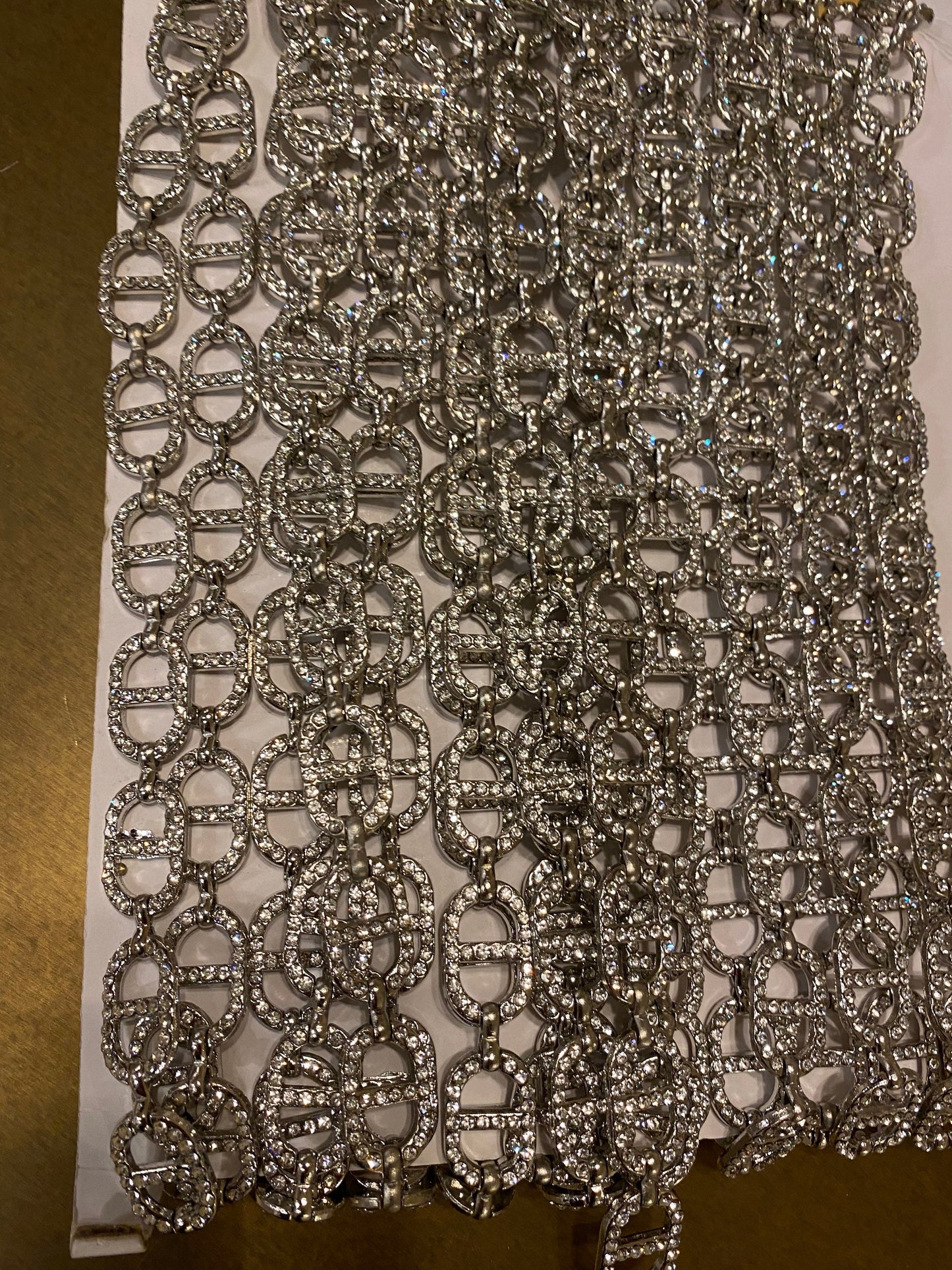 Rhinestone Chain Trimming, Silver Diamanté Chain, Bridal, Clothing, Crafts, Handbag, Bags