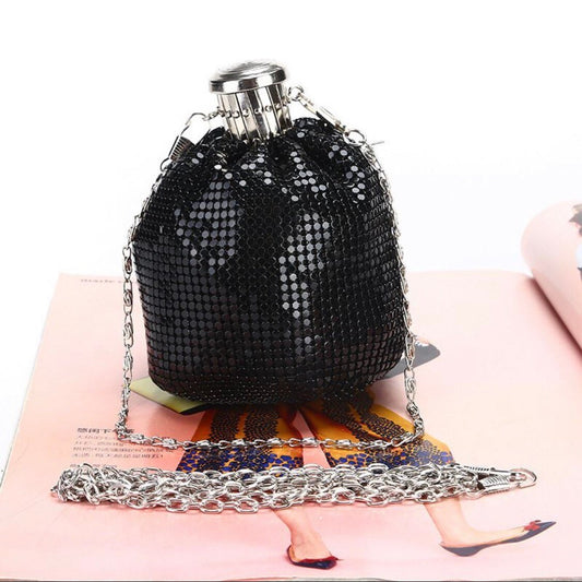 Handbag, Chainmail Handbag, Black, Fashionable Handbag