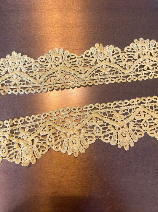Lace Trim, 5cm Yellow Lace