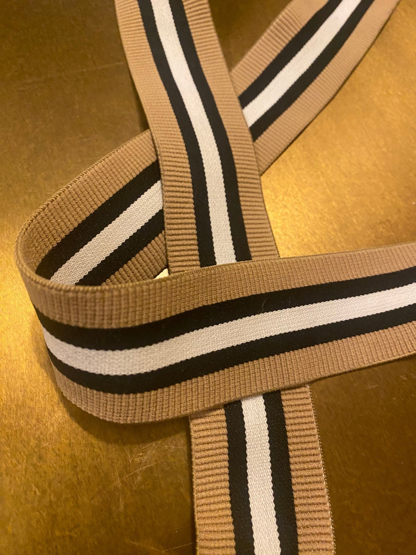 3mts Elastic Stripe, Woven Elastic Striped Elastic, 4cm Wide, Quality Trim