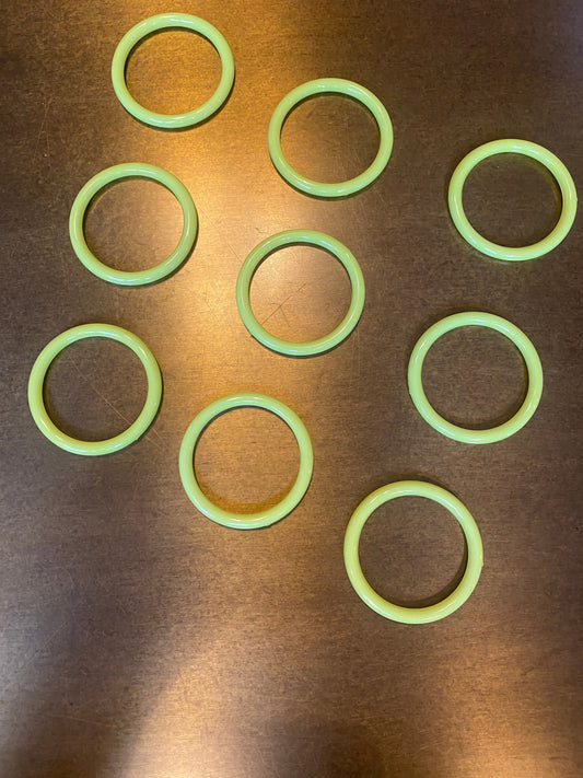 Neon Yellow Rings, 2pcs, Hoop Rings, Crafts, Swimwear, Bags