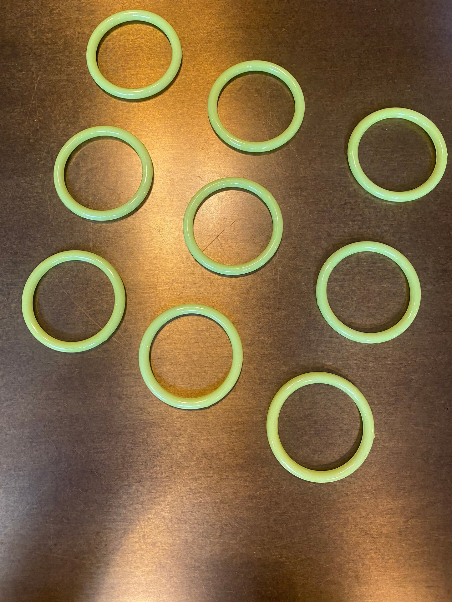 Fluorescent Yellow Plastic Rings, 2" Crafting Hoops