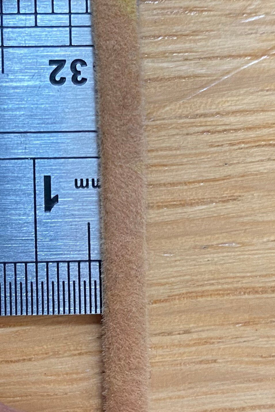 10mts Faux Suede Flat Cord, UK Made, Quality, Light Tan