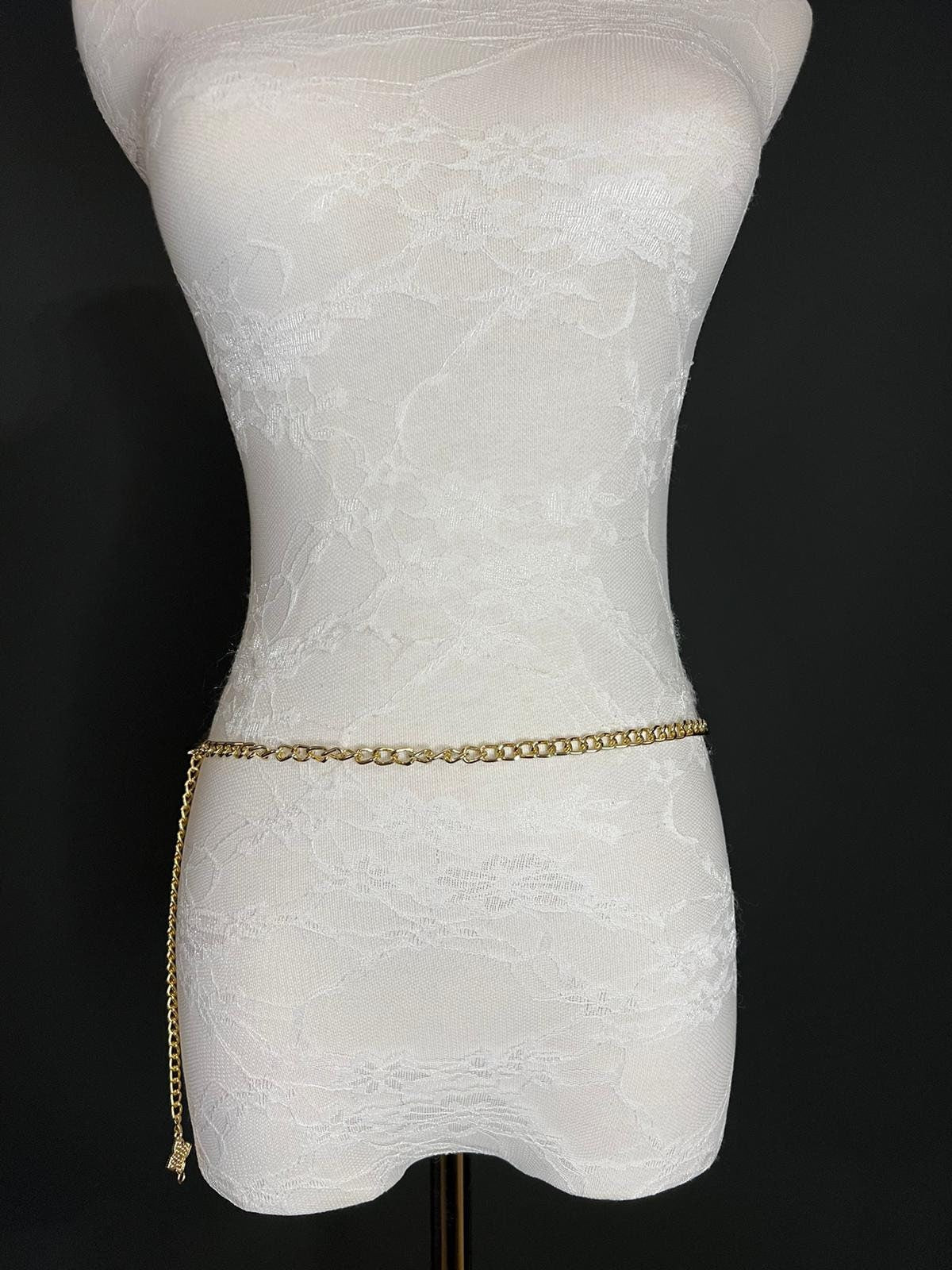 X-long Chain Belt, Gold Chain Belt, Fashion Belt, Fashion Accessory, UK sizes 4-36