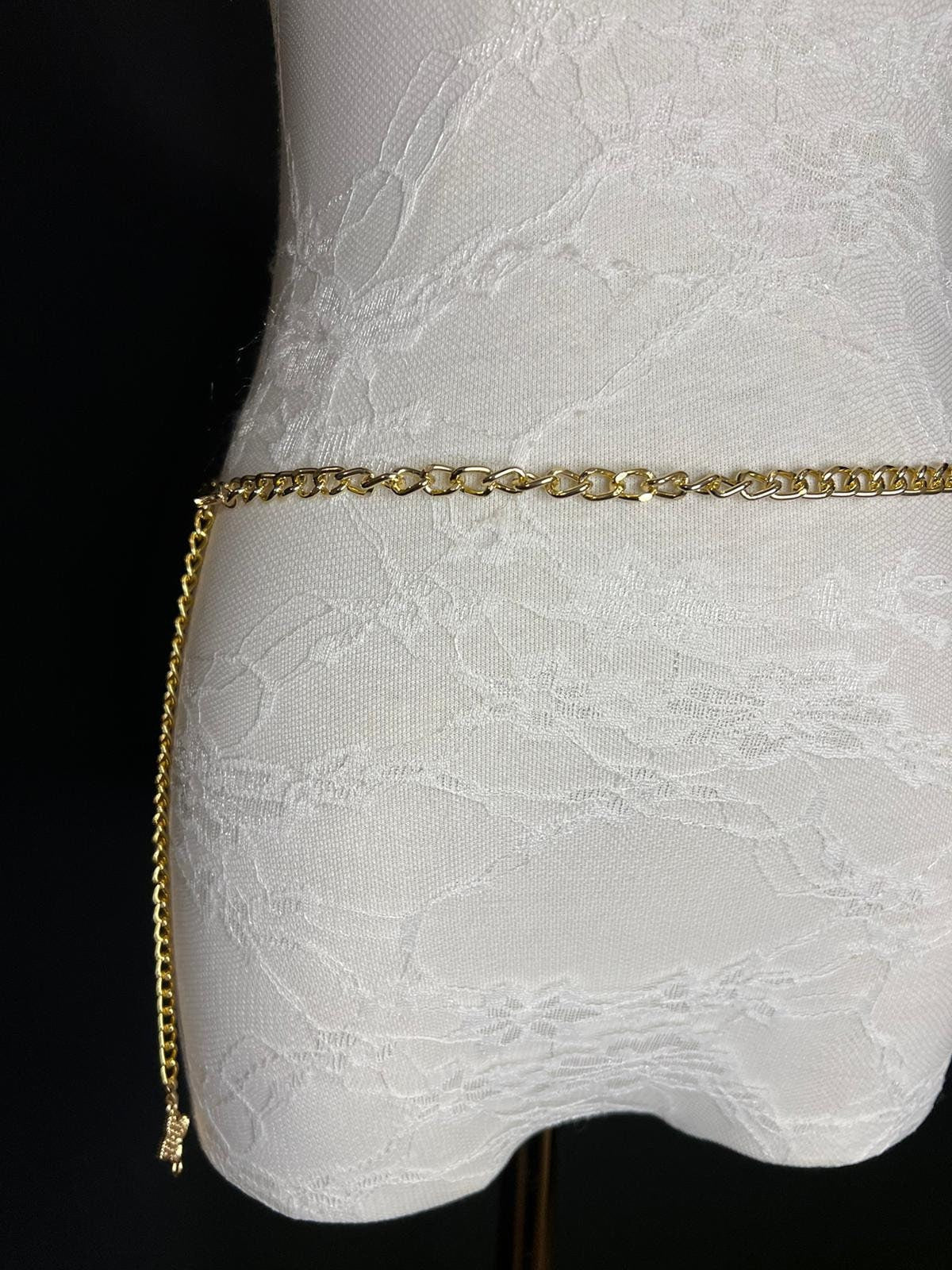 X-long Chain Belt, Gold Chain Belt, Fashion Belt, Fashion Accessory, UK sizes 4-36