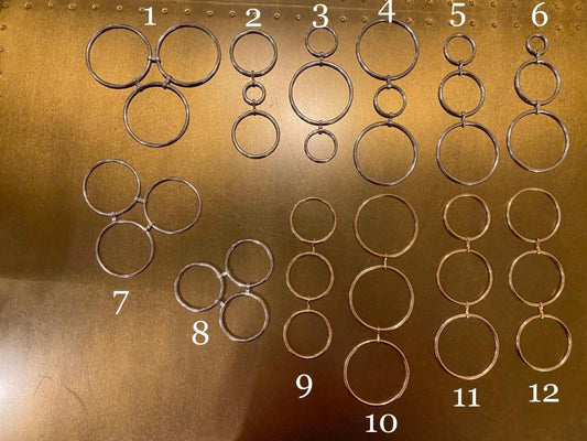 Rings Buckle, Ring Straps, Swimwear Rings, Bikini Rings, Connected Rings, Silver, Gold, 3 rings, 4 rings, Fashion Ring Buckles
