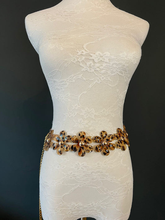 X-long Belt, Daisy Chain Belt, Animal print, Chain Belt, Fashion Accessory, FAN Fashion Exclusive, UK Size 4-30