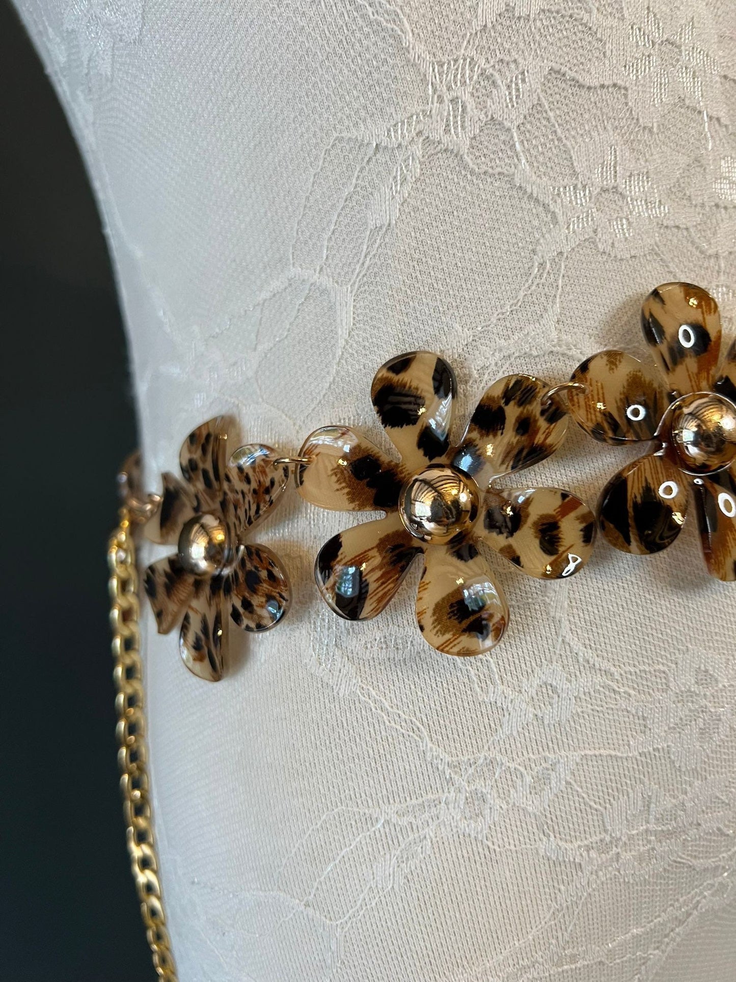Handmade Animal Print Daisy Chain Belt, Sizes 18" - 60"