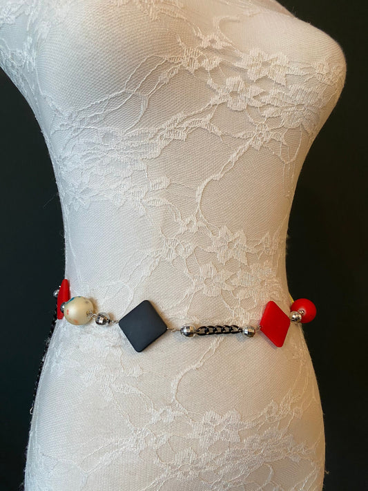 X-long Belt, Beads Belt, Boho Belt, Handmade, Colourful Belt, UK Sizes 2-36