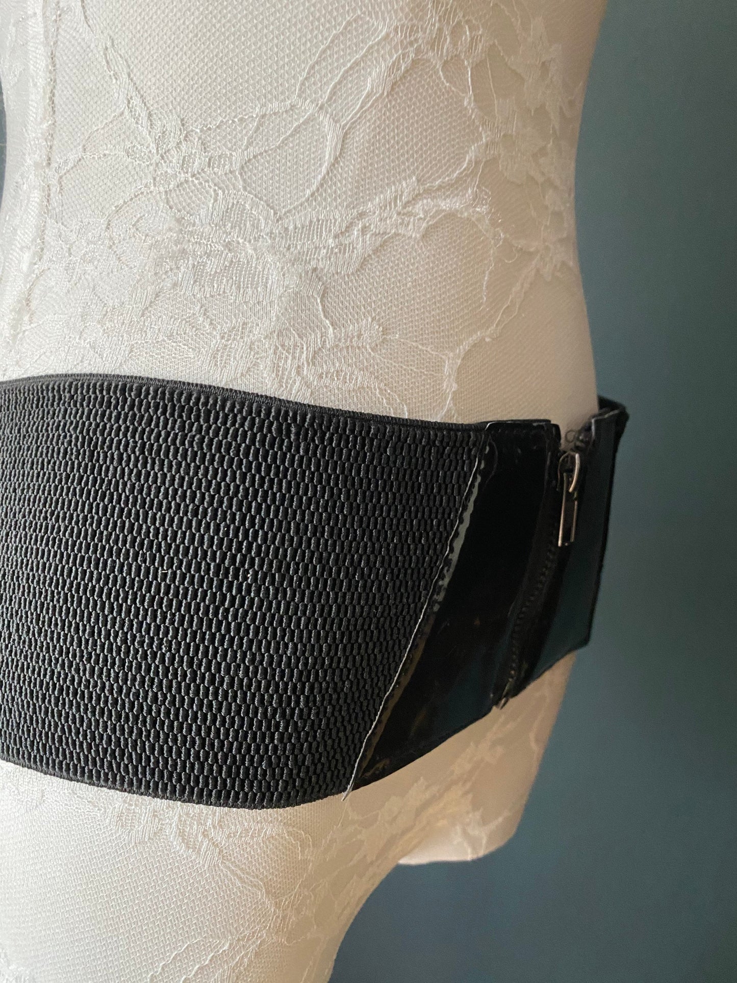 4” Wide Elastic Corset Belt with Zip, UK Sizes 6-12