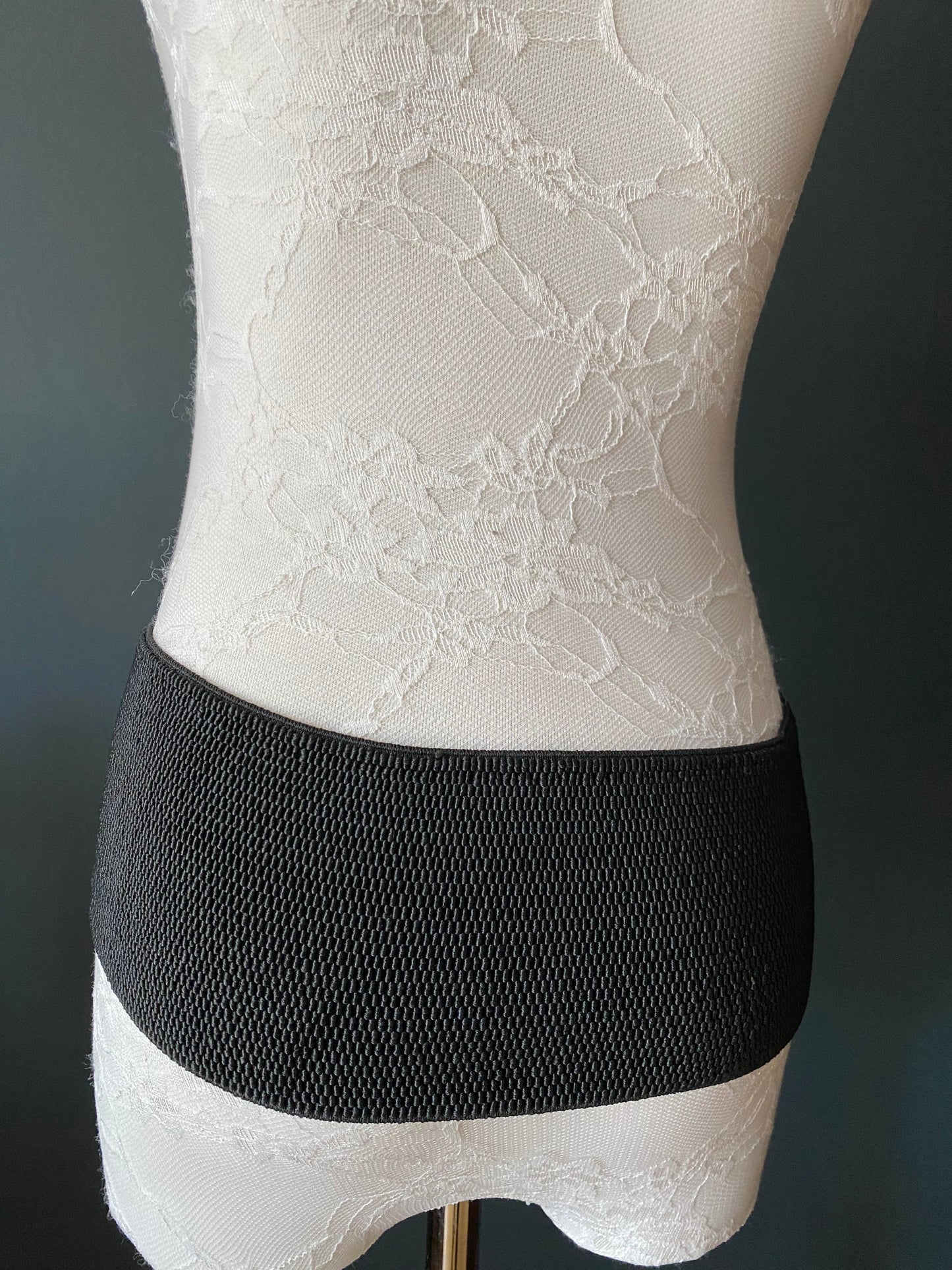 4” Wide Elastic Corset Belt with Zip, UK Sizes 6-12