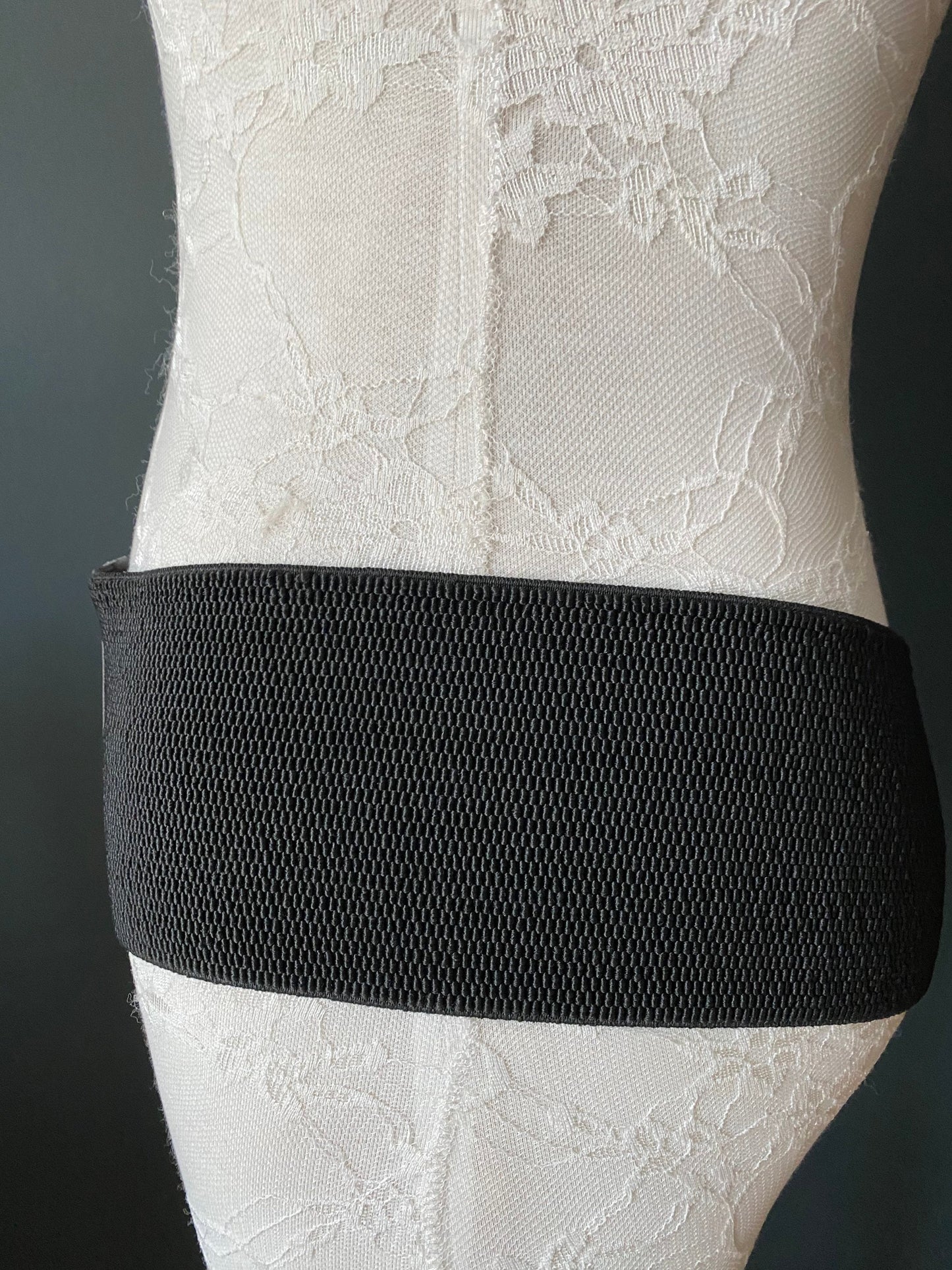 4” Wide Elastic Corset Belt with Zip, UK Sizes 6-12