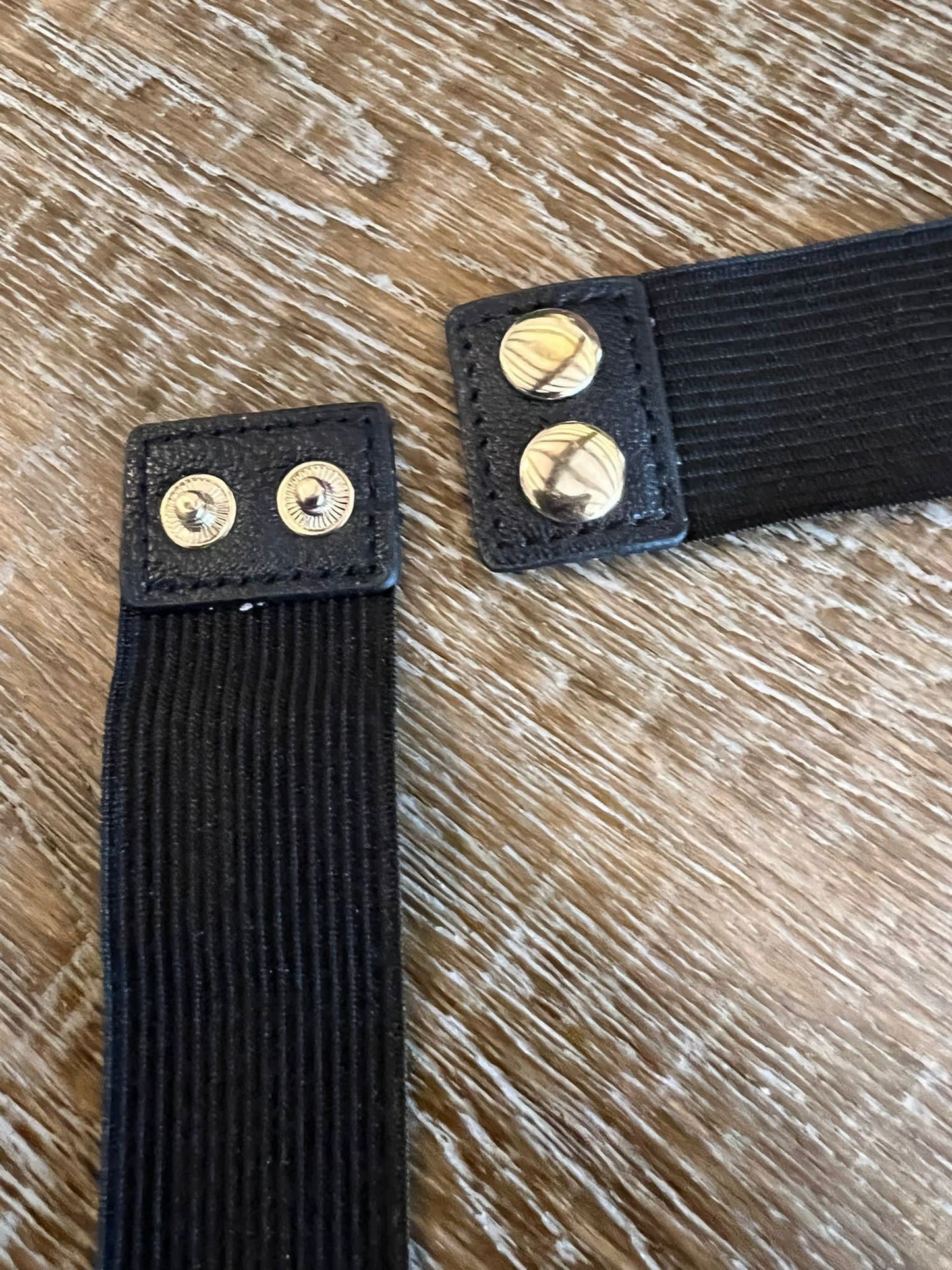 Belt, Gold Buckle Belt, Fashion Statement Belts, Elasticated Hand Made Belt with Popper Fasteners