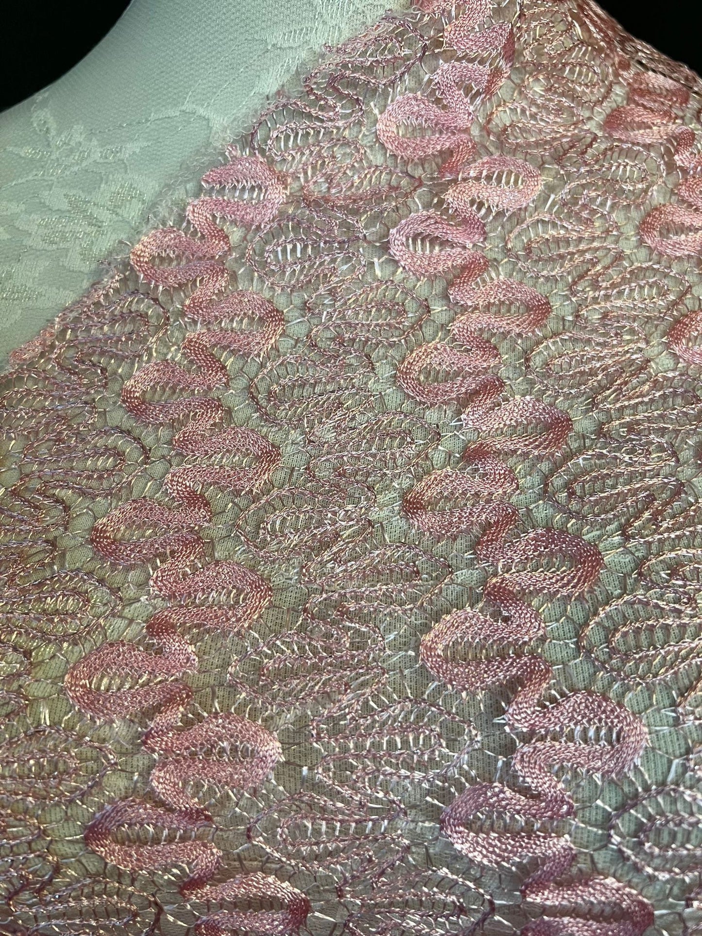 Pink Lace Poncho Shawl, Limited Edition Design