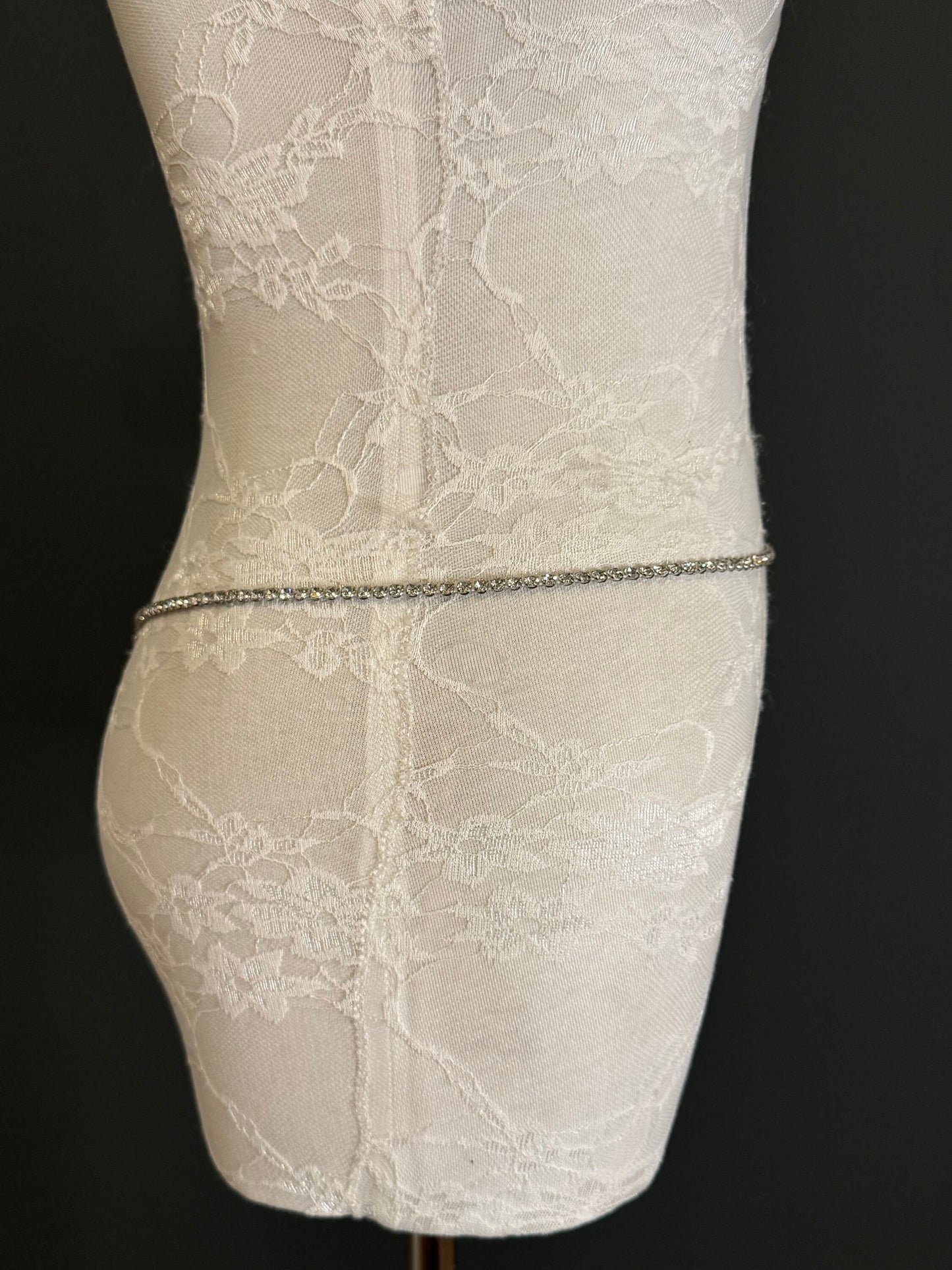 X-long Rhinestone Belt, Diamanté Belt, Teen Sizes, Size 18”-60” Waist, Fan Design, Fan Collection, Silver belt, Fashion Accessory, Bridal