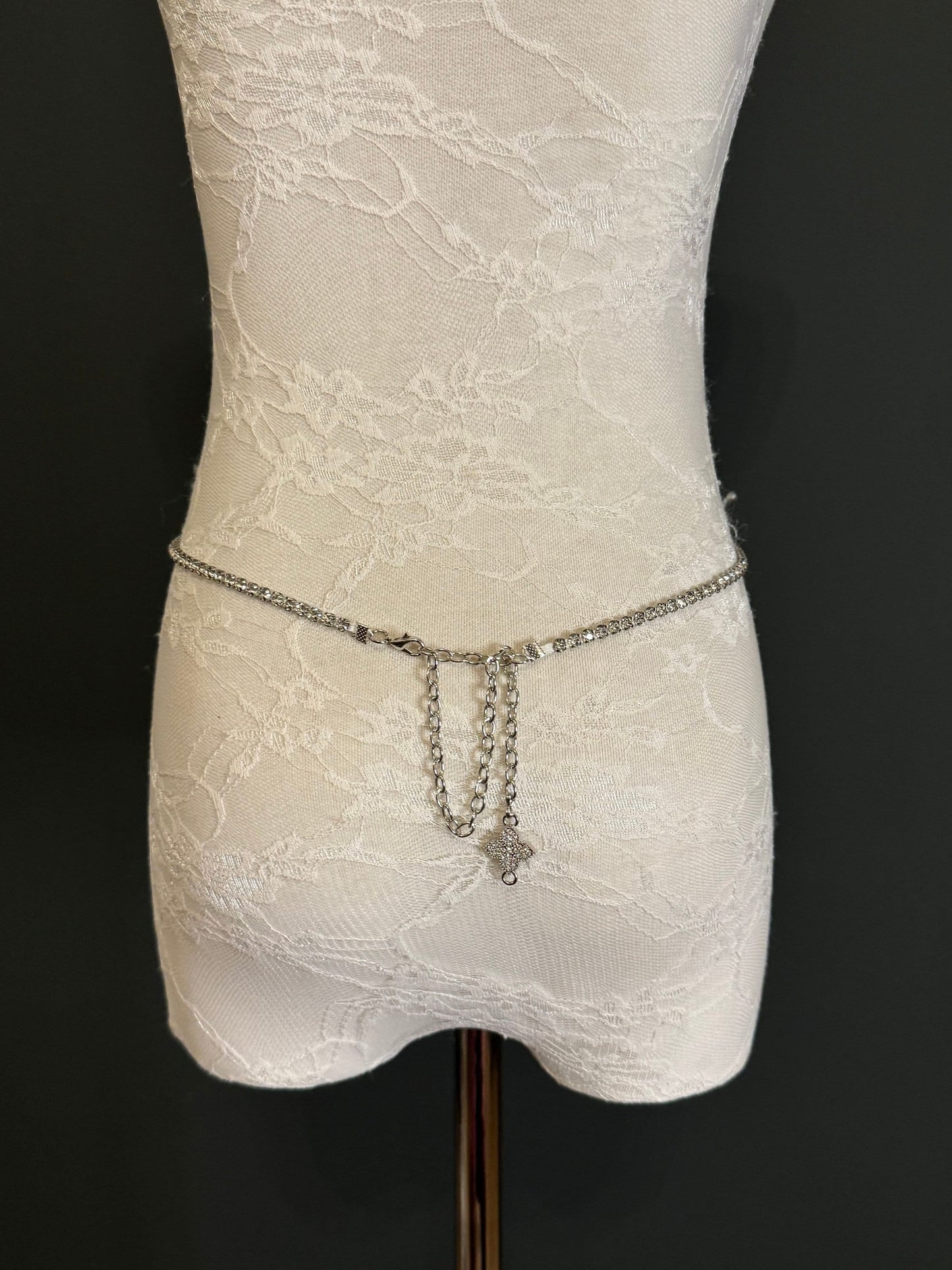 X-long Rhinestone Belt, Diamanté Belt, Teen Sizes, Size 18”-60” Waist, Fan Design, Fan Collection, Silver belt, Fashion Accessory, Bridal