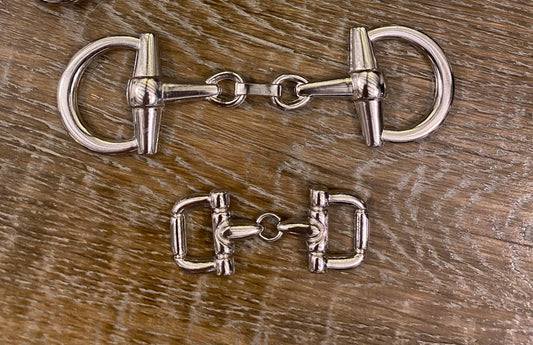 A Pair of Silver Tone Equestrian Buckles for Footwear, Bags, Accessories