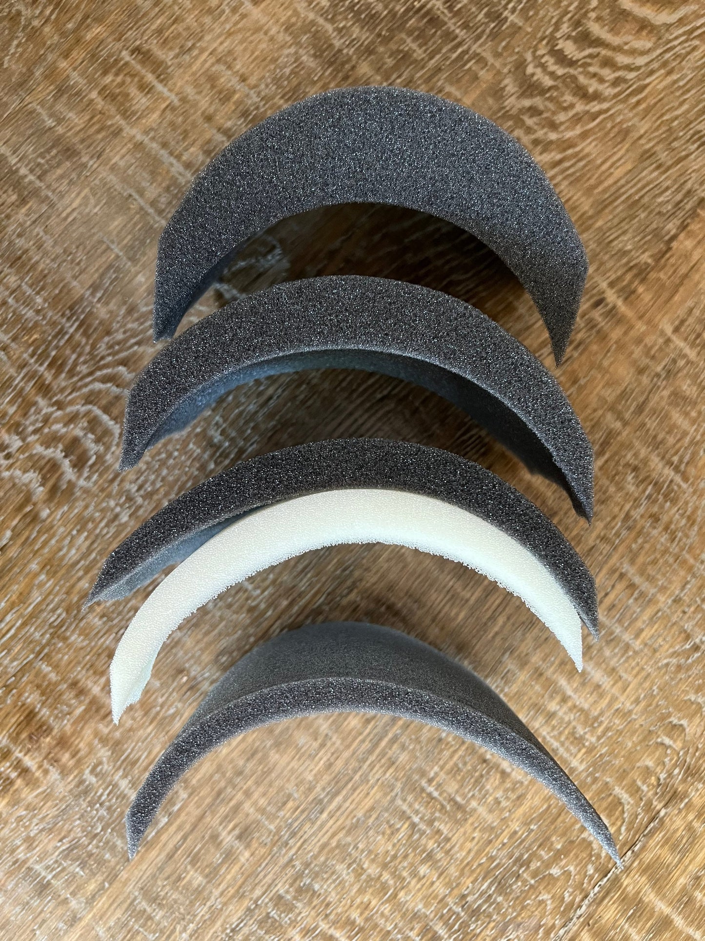 Uncovered Foam Shoulder Pads, 3cm Deep, Made in England