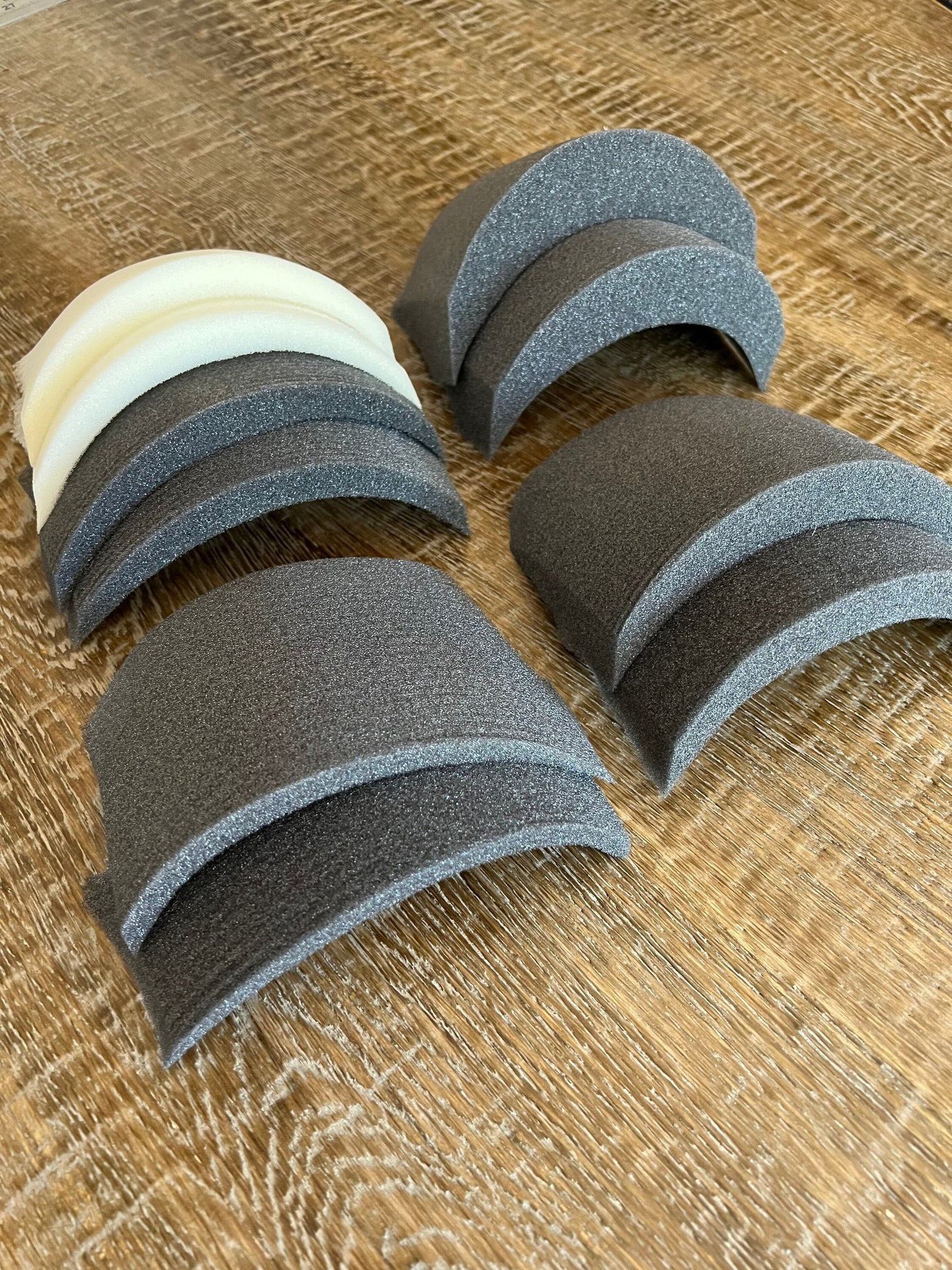 Uncovered Foam Shoulder Pads, 3cm Deep, Made in England