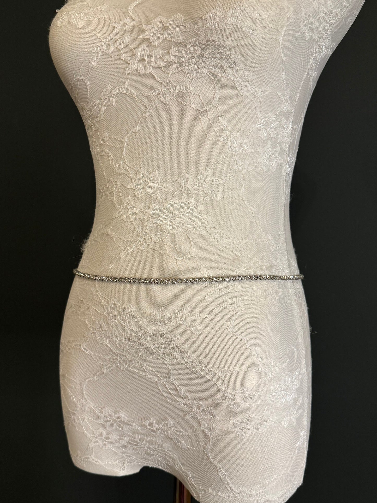 X-long Rhinestone Belt, Diamanté Belt, Teen Sizes, Size 18”-60” Waist, Fan Design, Fan Collection, Silver belt, Fashion Accessory, Bridal