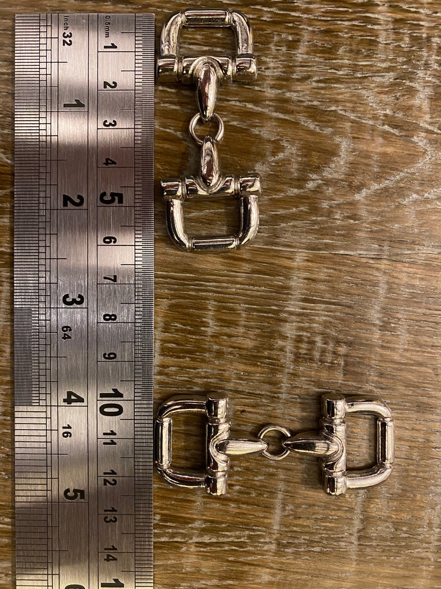 A Pair of Silver Tone Equestrian Buckles for Footwear, Bags, Accessories