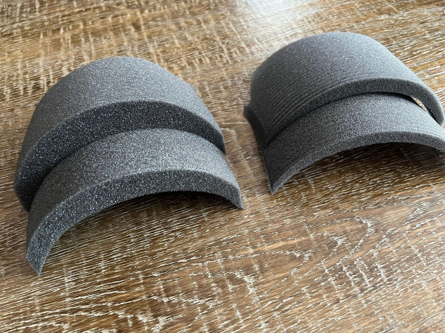 Uncovered Foam Shoulder Pads, 3cm Deep, Made in England