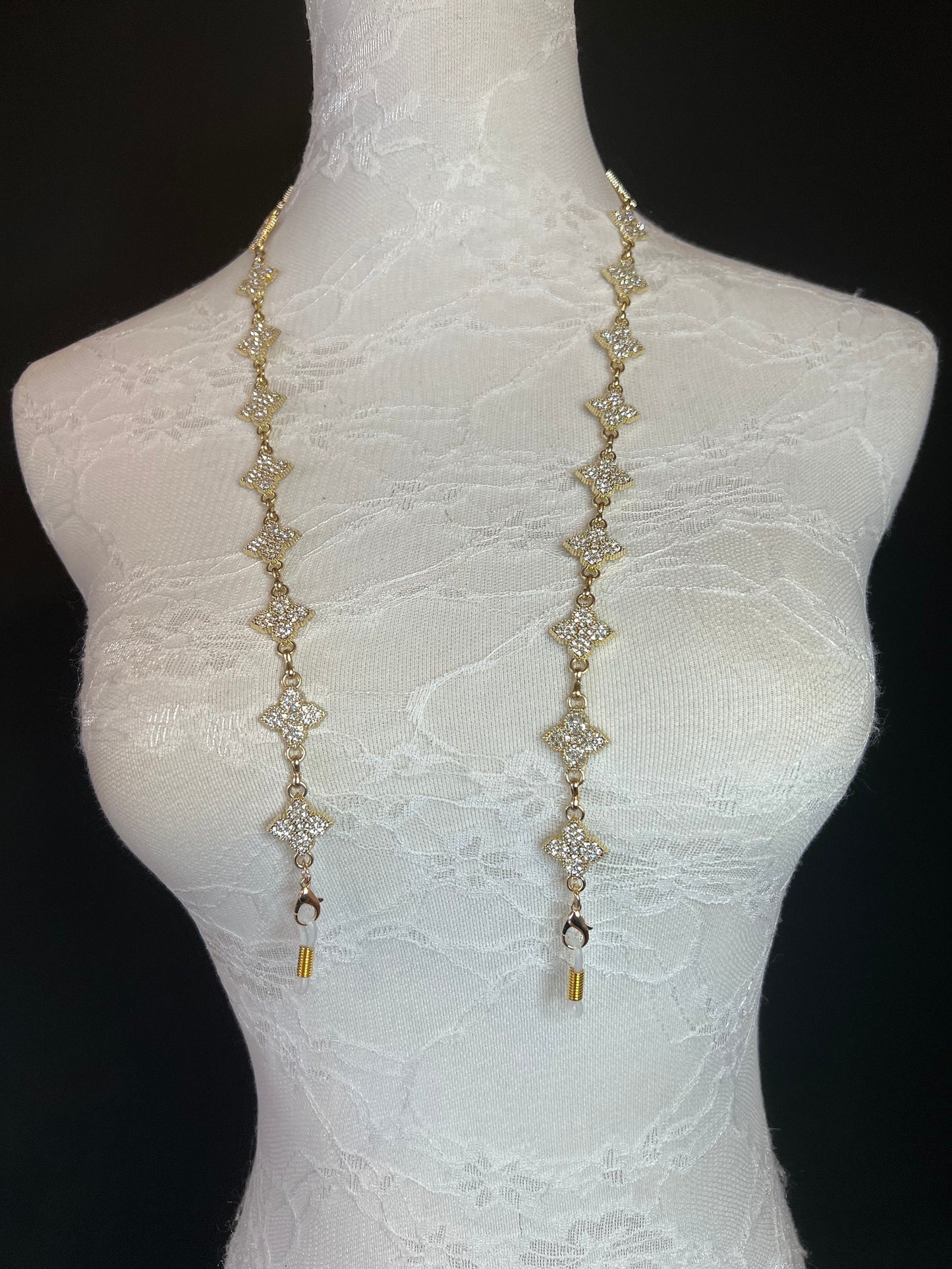 Glasses chain, Spectacles Chain, Rhinestone glasses chain, silver, gold, men’s, ladies, children’s, handmade