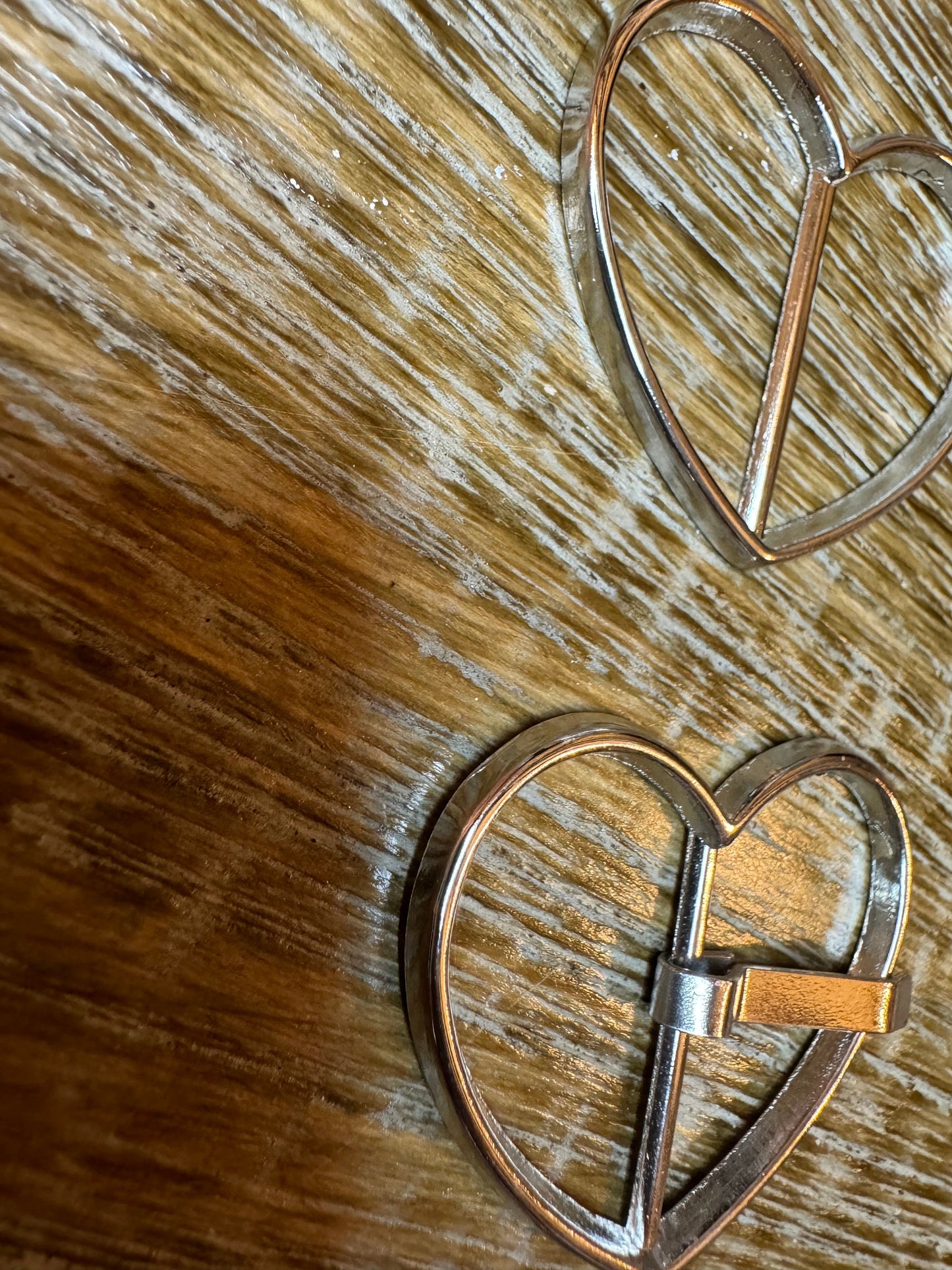 Silver Metal Heart Buckle, DIY Crafts (4.5cm x 4cm)