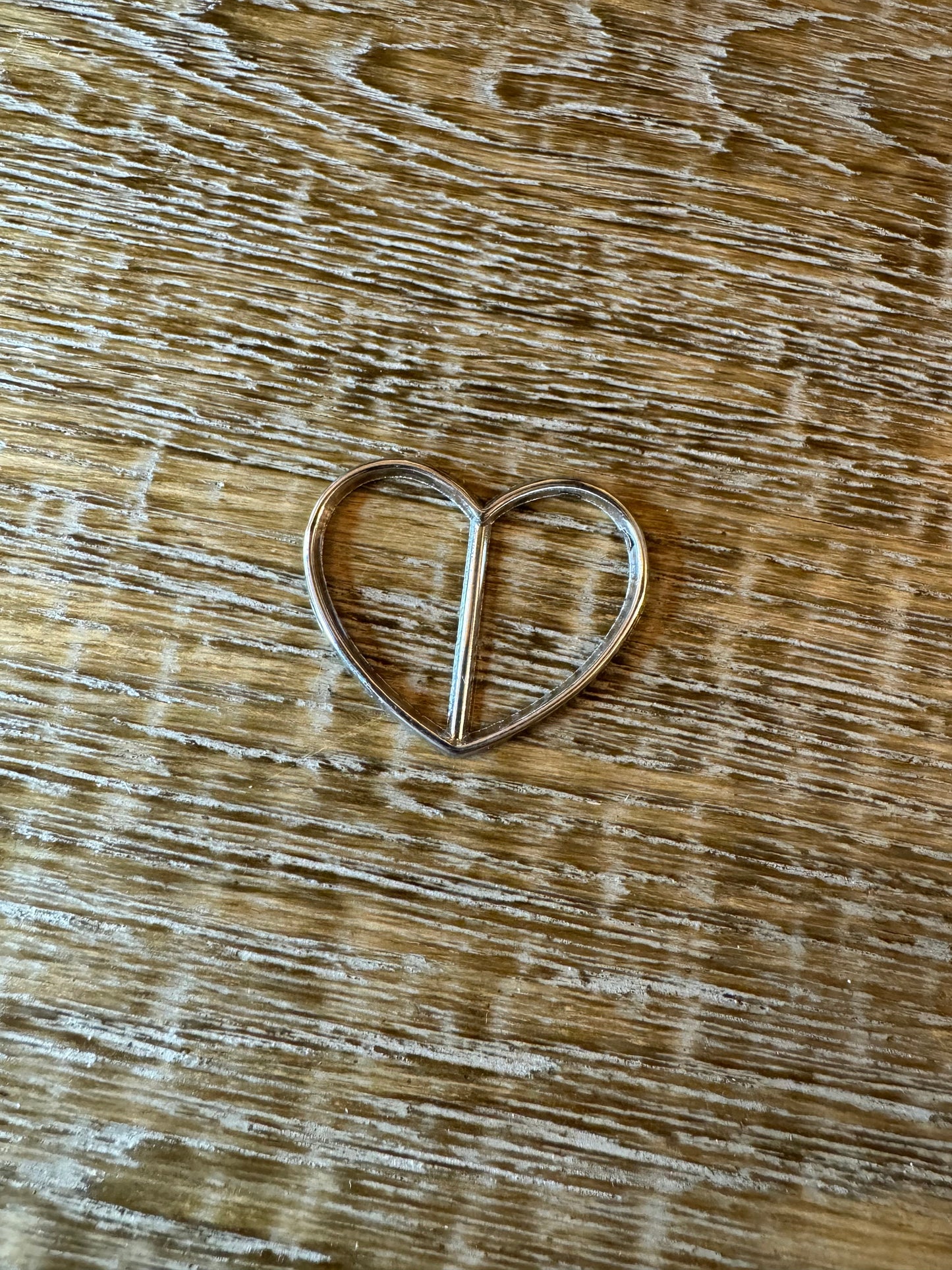 Silver Metal Heart Buckle, DIY Crafts (4.5cm x 4cm)