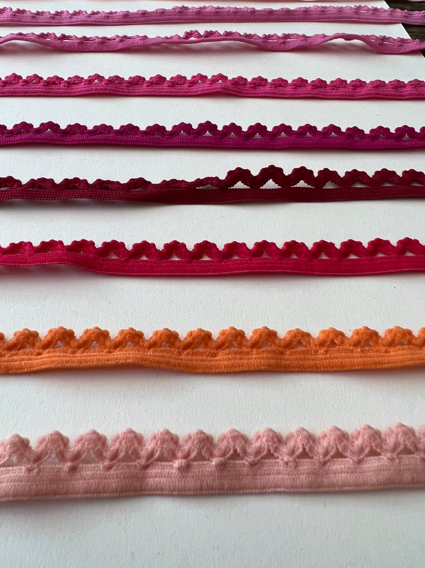 11mm Wide Picot Edge Elastic 51 Colours