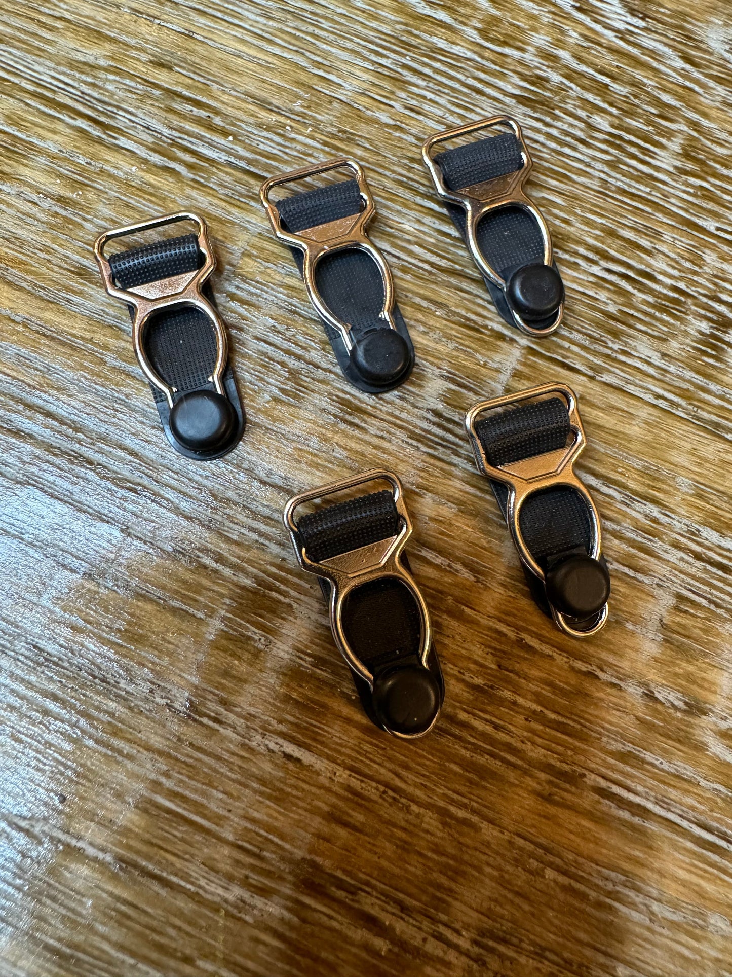 50pcs/500ps, 1/2" Silver with Black rubber Garter / Suspender Clips, Lingerie, Nickel Free, Black, Silver Metal