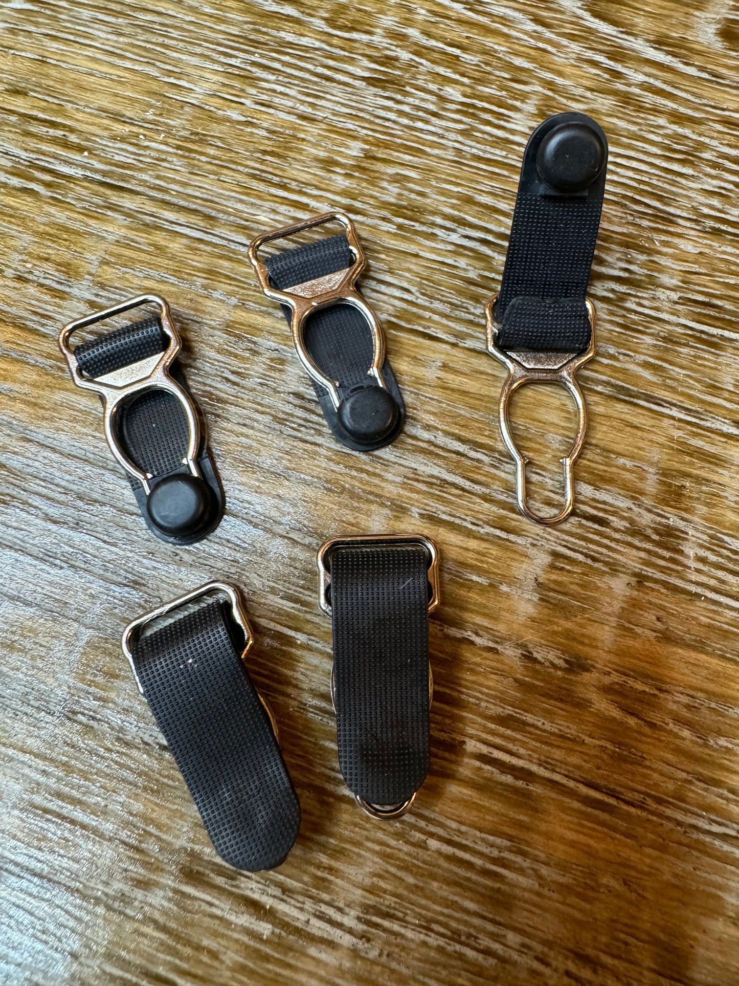 50pcs/500ps, 1/2" Silver with Black rubber Garter / Suspender Clips, Lingerie, Nickel Free, Black, Silver Metal