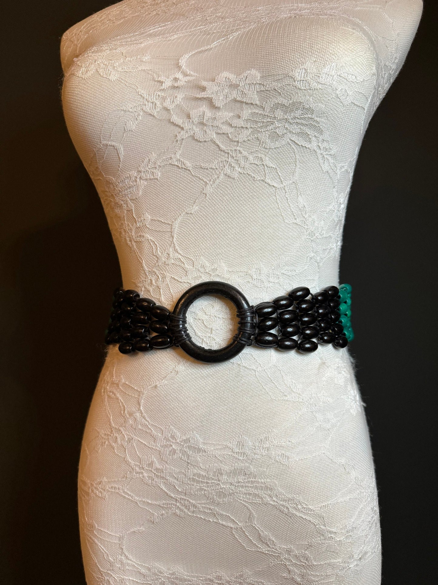 Wooden Belt, Wooden Ring Belt, Green, Black, Belt, Swimwear, Accessory, Dresses, Gift, Handmade belt
